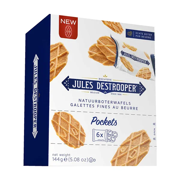 Bánh quy Jules Destrooper Butter Crisps Pockets 144g