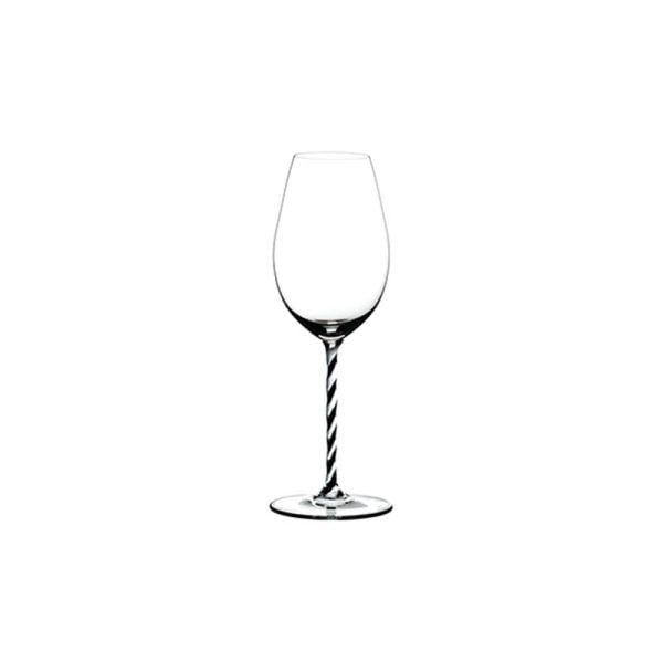 Ly Fatto A Mano Champagne Wine Glass Black and White Twisted